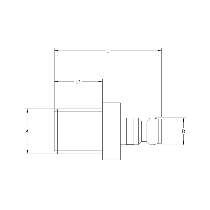 Nippel 95 mit AG R 1/4 [#699ef4e88aaa]