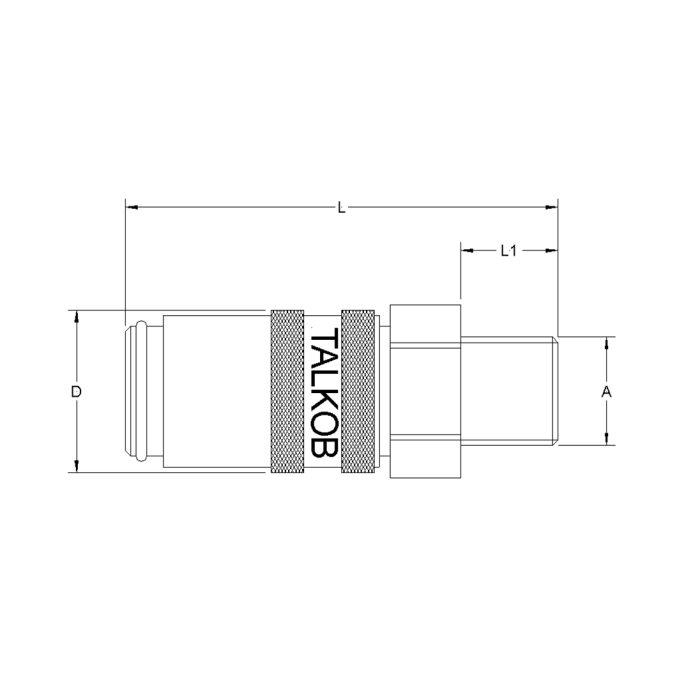 Kupplung mit 1/4" Außengewinde [#2ab8c9d59cd8]