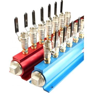 Aluminium Wasserverteiler 2" mit 4 [#a5b17e9adb57]