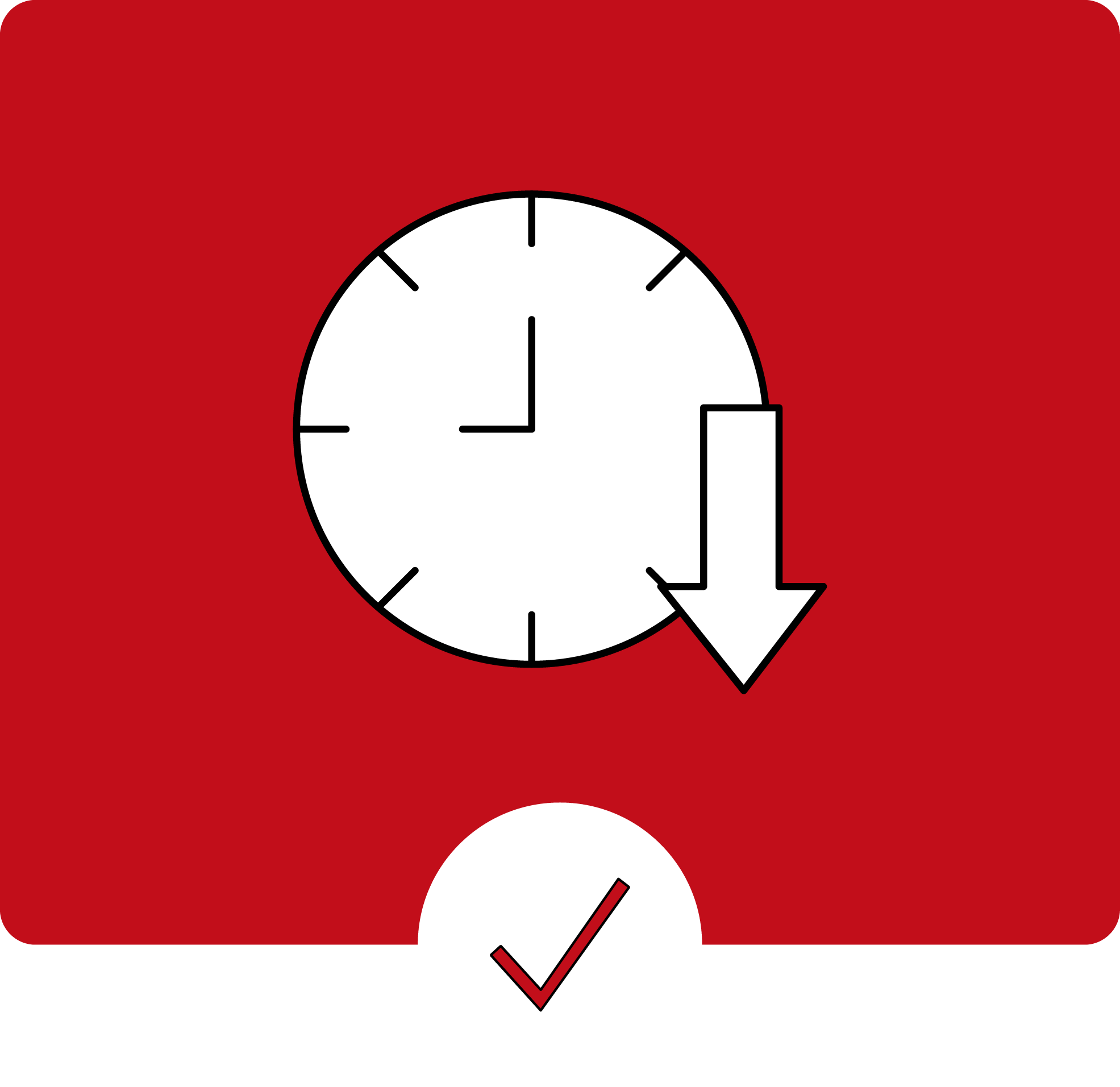 Icon reduzierte Ausfallzeiten